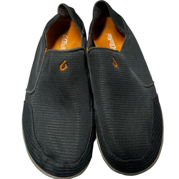 OluKai Nohea Mesh Dark Gray & Orange Slip On Shoes - Men's size 9.5 - Picture 3 of 10